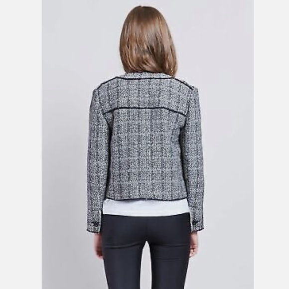 ISABEL MARANT ETOILE Laura Wool Blend Tweed Zip Jacket SZ XL - Picture 4 of 11